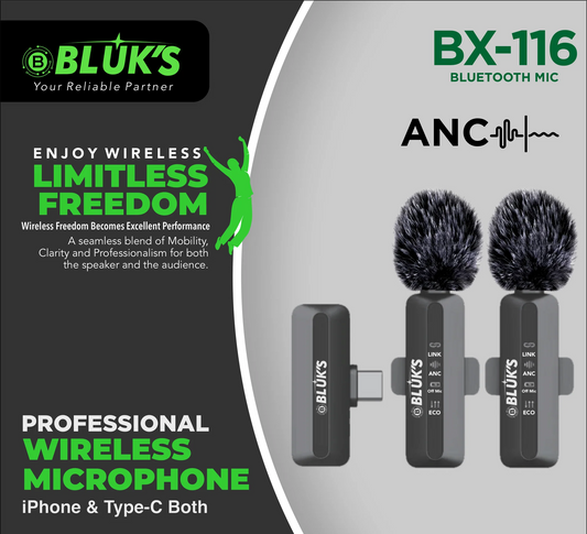 Bluks BX-116 Professional Wireless Microphone
